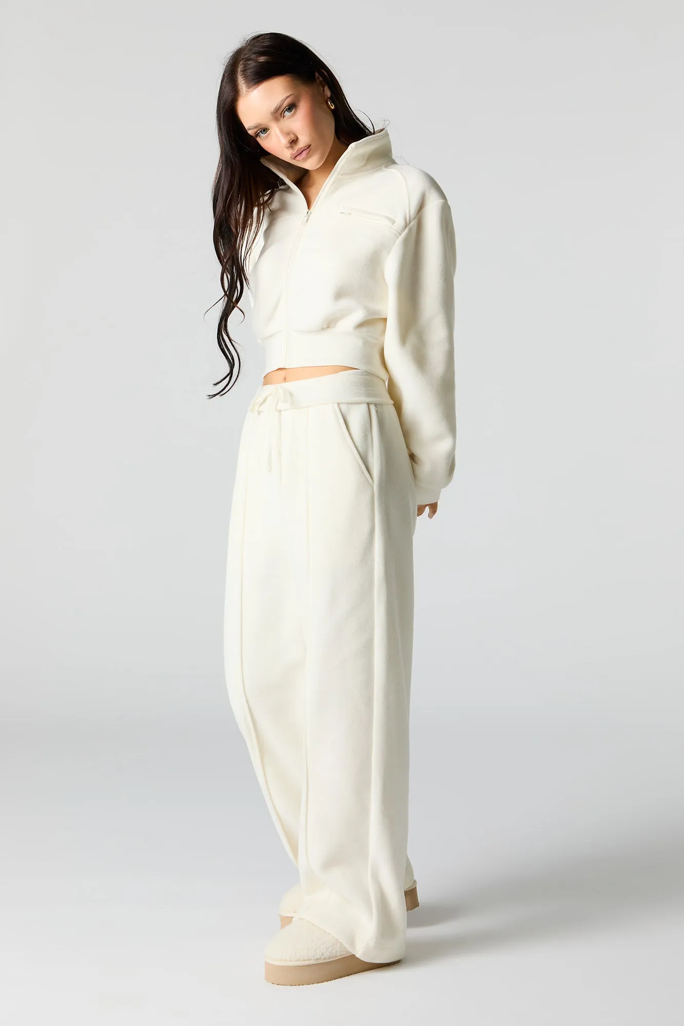 Active Polar Fleece Wide Leg Pant