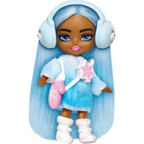 Barbie Extra Mini Minis Travel Doll with Winter Fashion and Accessories, Barbie Extra Fly Small Doll