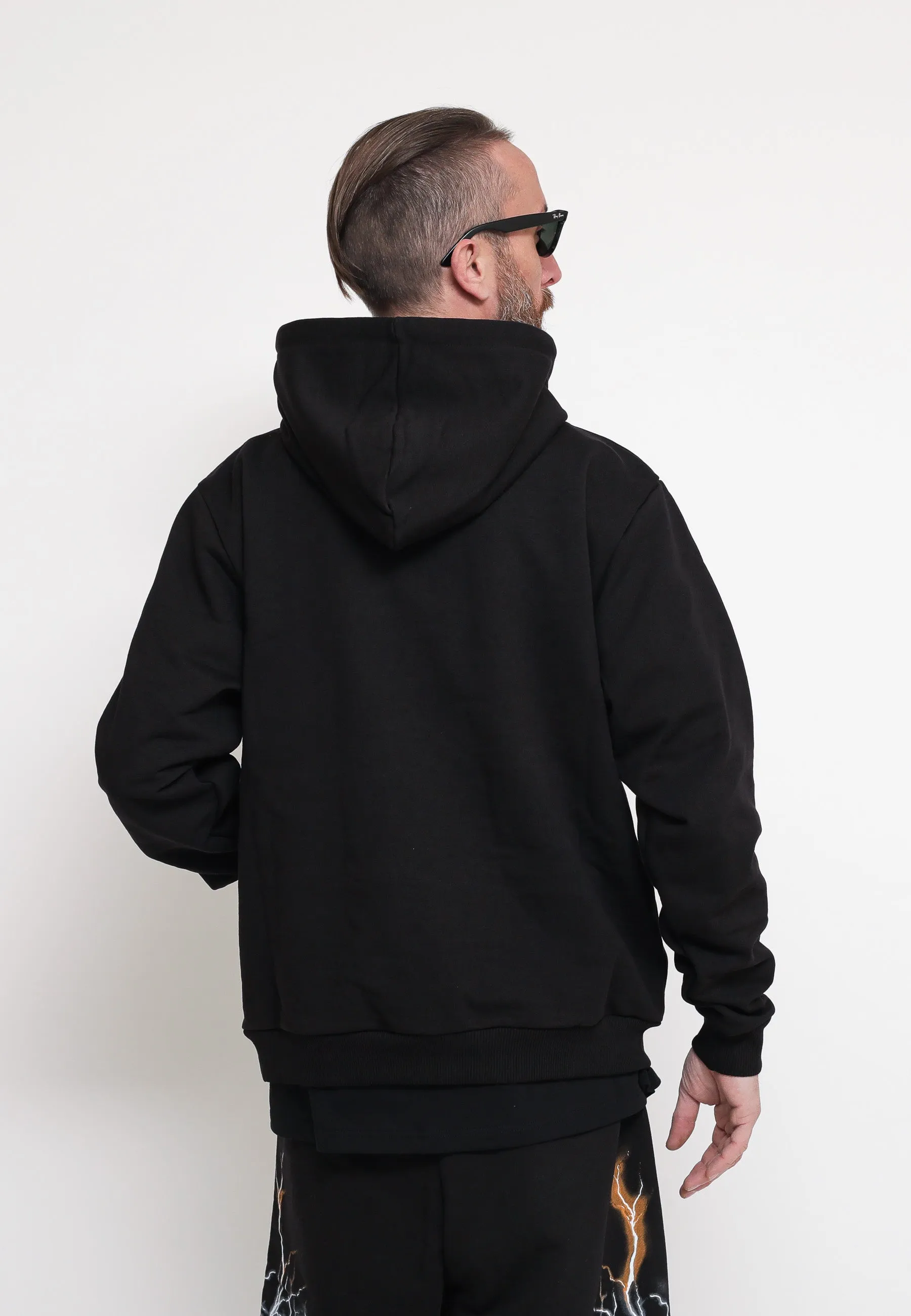 Black Hoodie Whit Red Grey Orange Lightning
