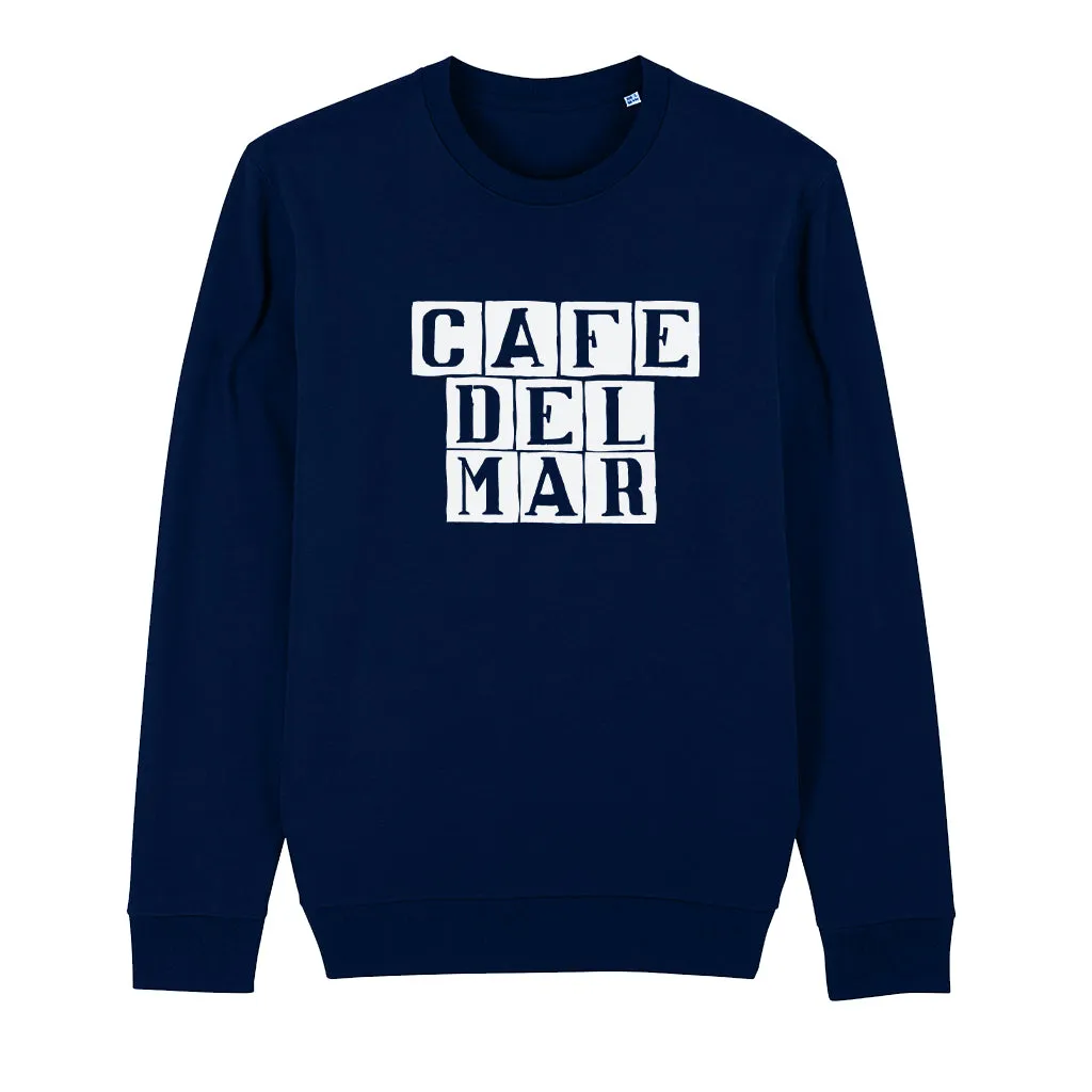 Café del Mar White Tile Logo Unisex Sweatshirt