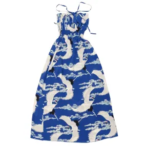 Crane (Long Halter Dress) - Blue