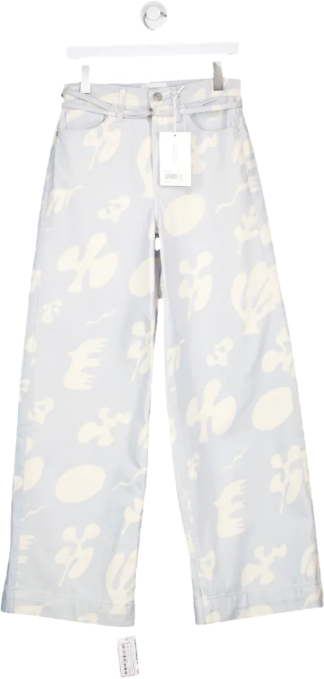 FRAME Blue High Rise Baggy Denim Pant - Tropical Chambray W25