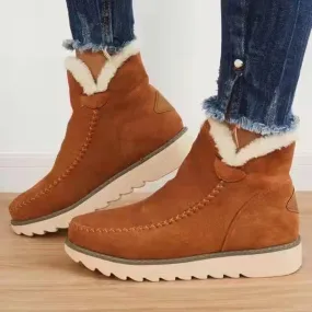 Fur Lining Ankle Snow Boots