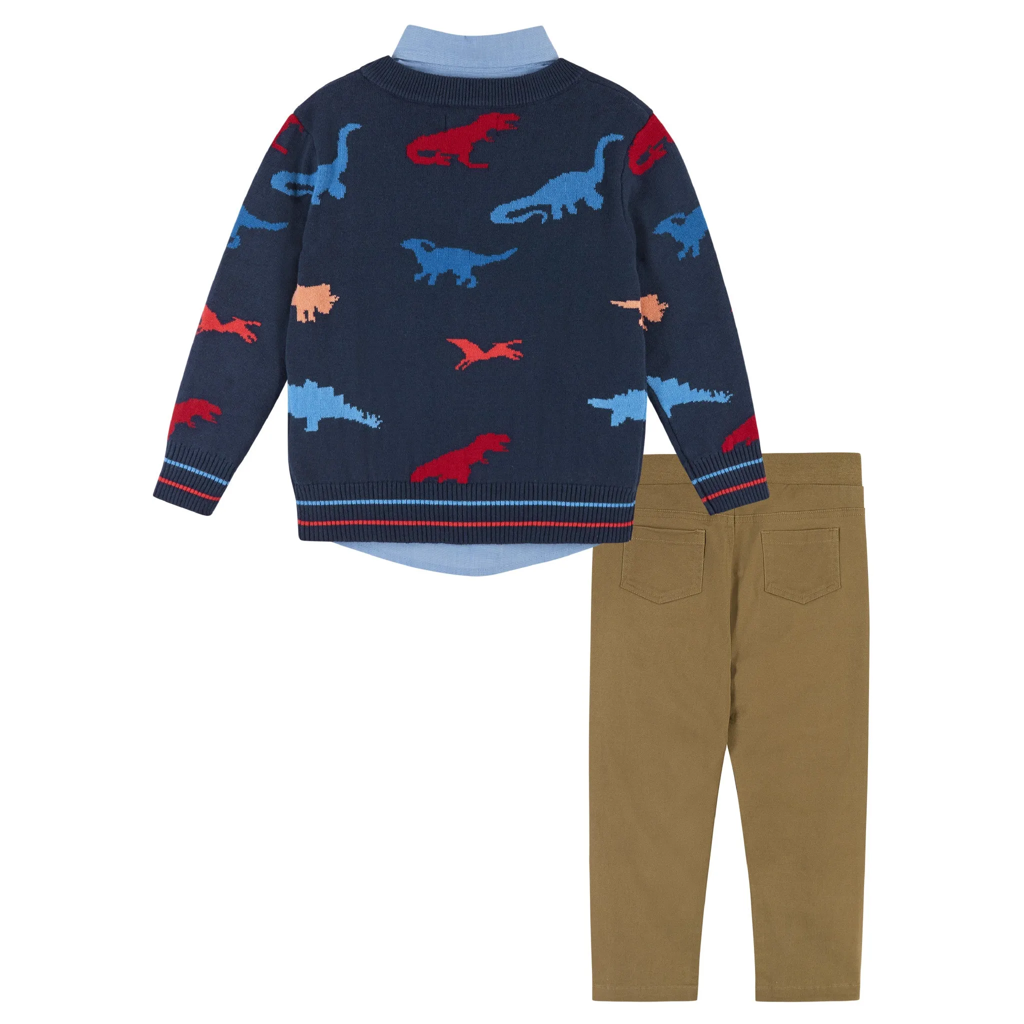 Infant 3-Piece Dino Cardigan Sweater Set