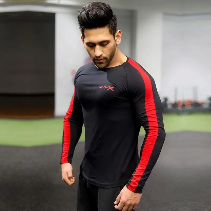 Knight Black Panel Tee (4 way stretch)- Sale
