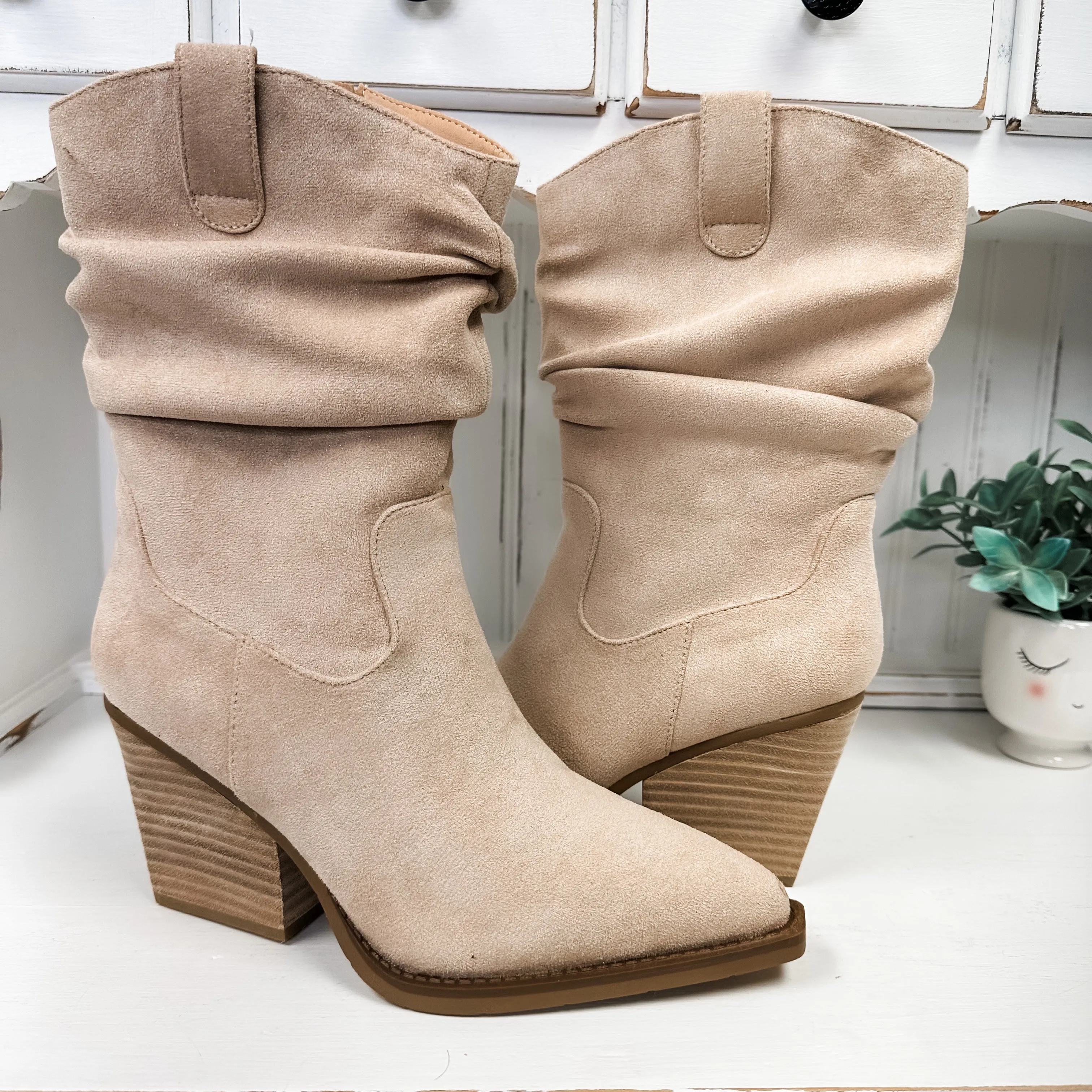 Morocco Slouch Boot - Taupe