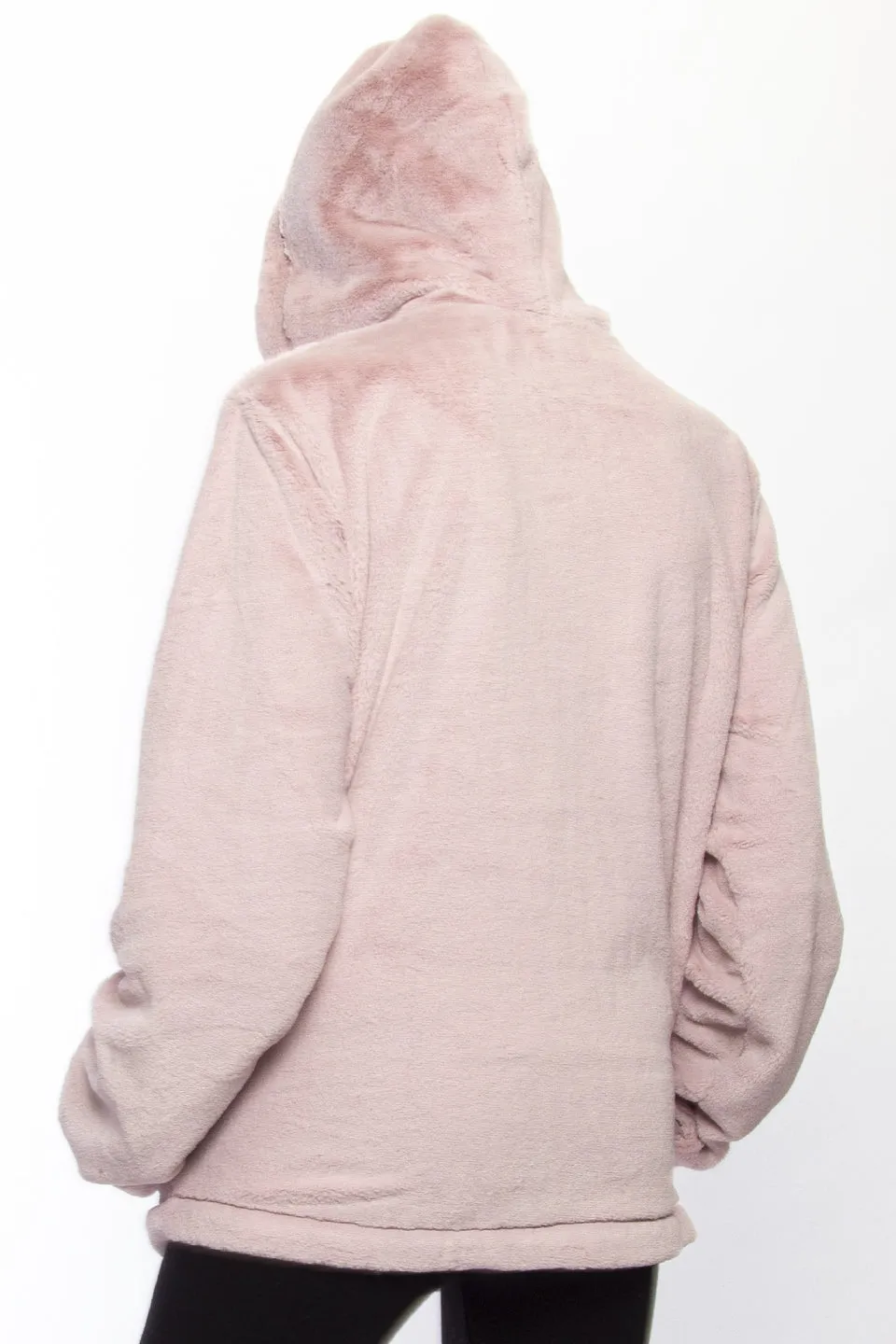 Okee Fluffy Hooded Rose Sweat