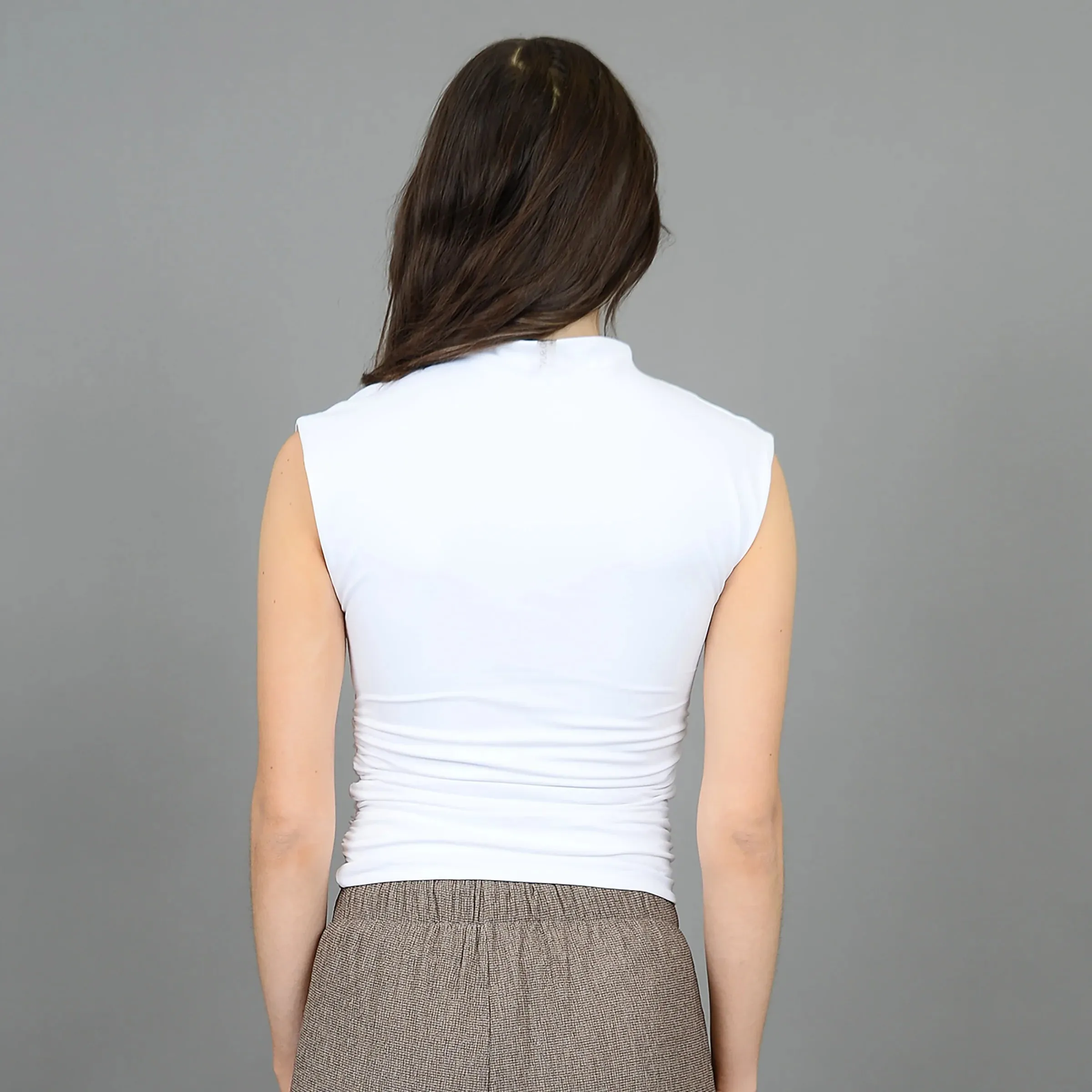 RDI YVE Mock Neck Ruched Tank Top