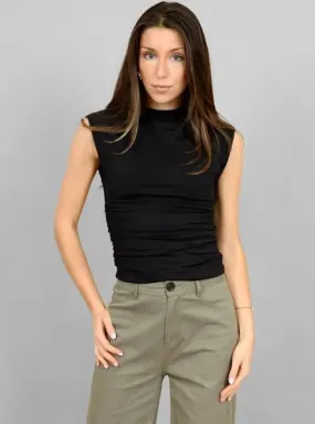 RDI YVE Mock Neck Ruched Tank Top