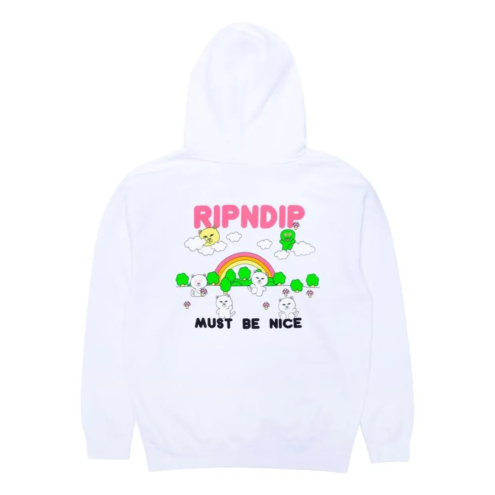 RIPNDIP BUDDY SYSTEM HOODIE-WHITE