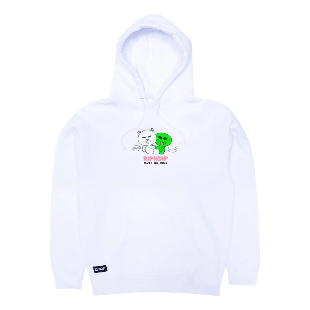RIPNDIP BUDDY SYSTEM HOODIE-WHITE